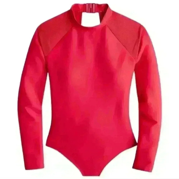 J.Crew Active Ribbed  Long-Sleeve One Piece Open Back Plus Size 22 - Picture 2 of 10